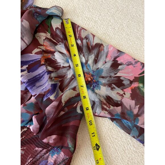 Soft Surronding Women's Floral Ruffle Layer Chiffon Cottage Fairy Maxi Dress SP - Picture 15 of 16